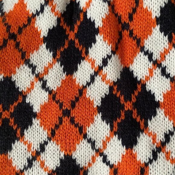 Pet Dog Cat Argyle Knitted Winter Sweater - Picture 10 of 12